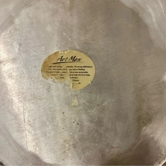 Large Vintage Hand-crafted in Mexico Art Mex Pewter Fish Platter Serving Tray - Picture 8 of 13